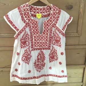 Roberta Roller Rabbit Embroidered Faith Top XS